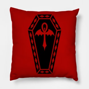 Vampire Masquerade in black Pillow