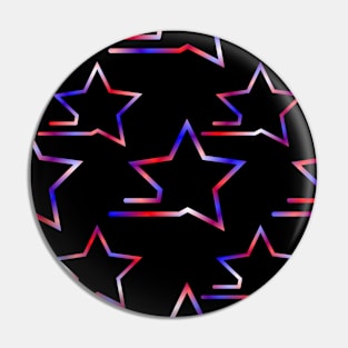 Fast Stars Red White Blue on Black Repeat 5748 Pin