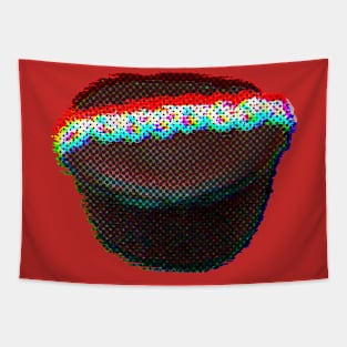 Chocolate Cupcake Snack Glitch Tapestry