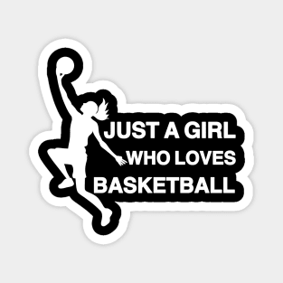 Just a Girl Who Loves Basketball Magnet