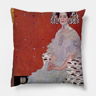 Gustav Klimt - Portrait of Fritza Riedler Pillow