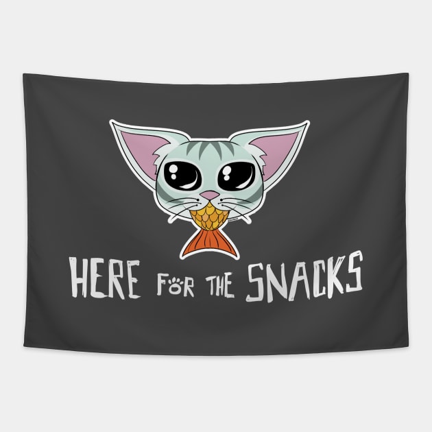 Kitten Snack Time Tapestry by Dustinart