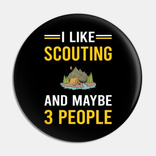 3 People Scouting Scout Scouts Pin