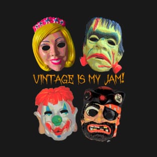 Vintage Halloween Masks Rock T-Shirt