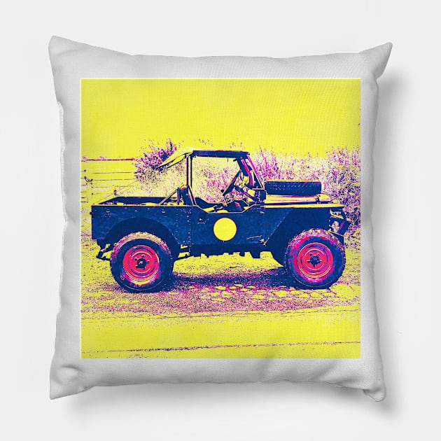 1955 Land Rover - Mavis Pillow by LukeHarding