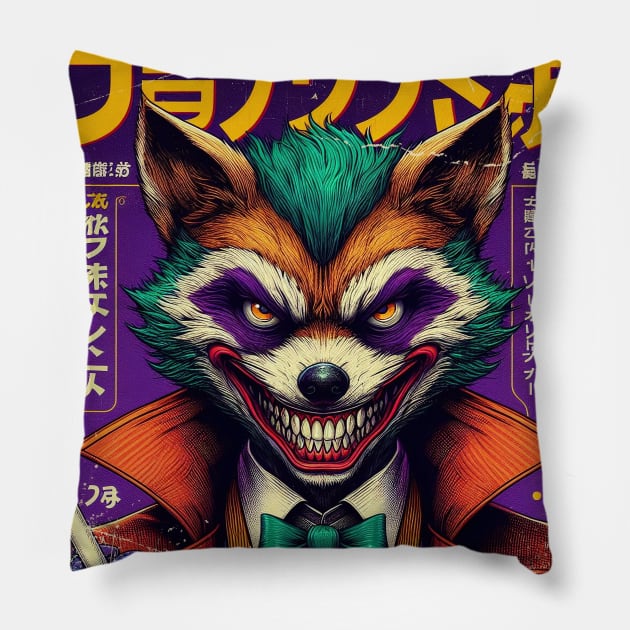 Dangerous Fox Pop Character Costume Japanese Retro Pillow by IA.PICTURE