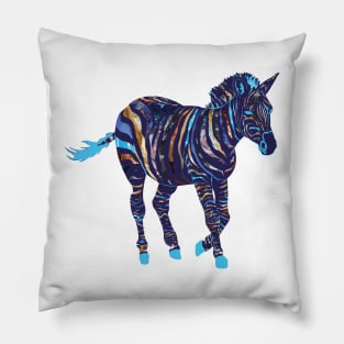 Cosmic Space Zebra Pillow