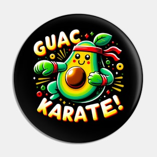 Guac Karate ! Avocado Lover funny Gift Pin