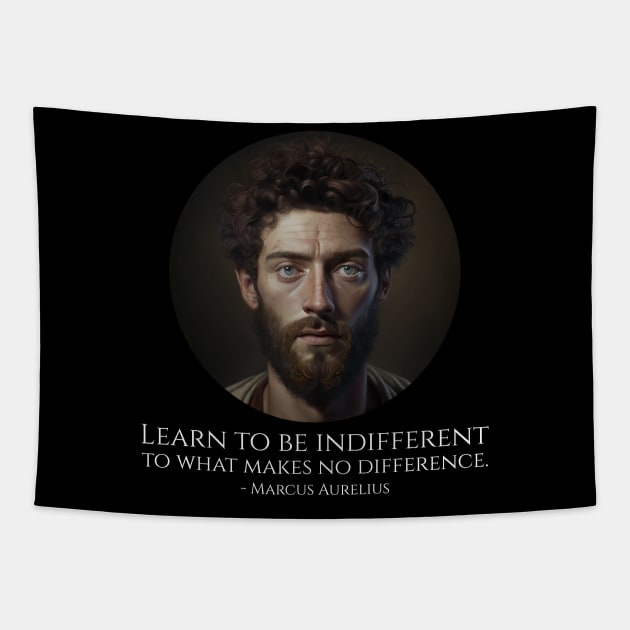 Learn to be indifferent to what makes no difference. - Marcus Aurelius Tapestry by Styr Designs