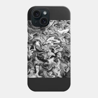 Abstract Brunnera Perennial in Black and White Phone Case