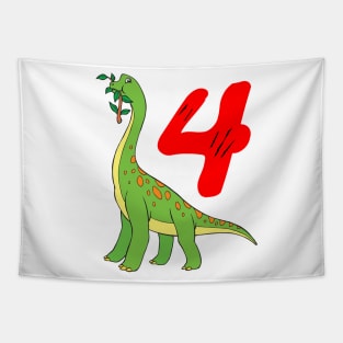 Brachiosaurus Giant Dinosaur 4th Birthday Tapestry