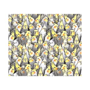 Cockatiels Galore Pattern T-Shirt