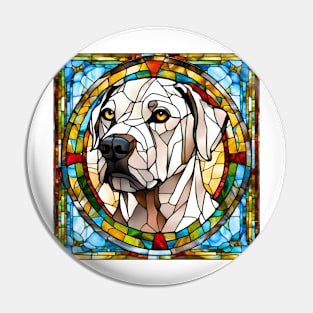 Stained Glass Argentinian Dogo Pin