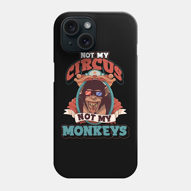 circus monkey animal Phone Case by ShirtsShirtsndmoreShirts