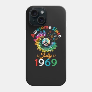 Funny Birthday Quote, Awesome Since July 1969, Retro Birthday Phone Case