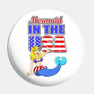 Mermaid in America Pin