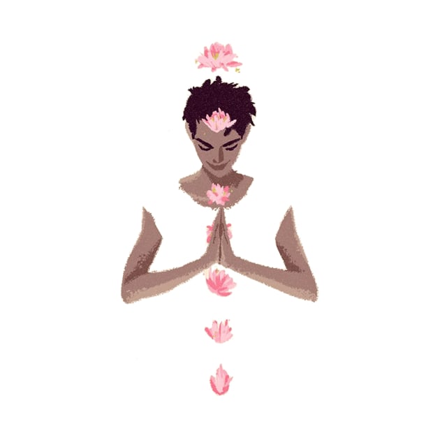 yoga flower girl by OMARMAH