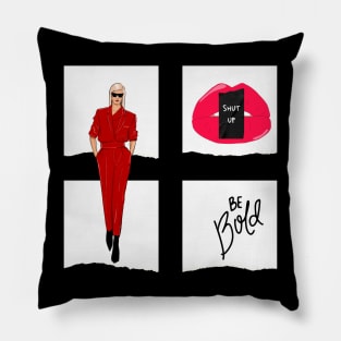 Retro Bold Girl Pillow