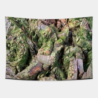 Deeply Green Grooves Tapestry