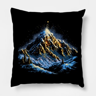 Mount Everest Pixel Art Pillow