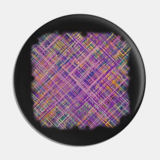 Multi-colored Diagonal Line Pattern Pin