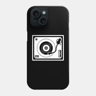 Record player turntable design with 45 rpm record Phone Case