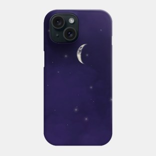 Dark blue shimmering sky Phone Case