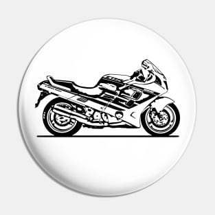 CBR1000F Motorcycle Sketch Art Pin