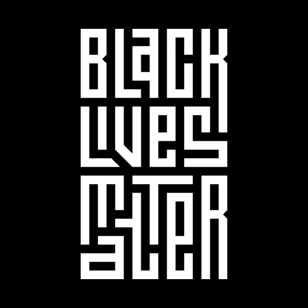 Black Lives Matter Modern Block Design T-shirt by The Tuesday Collective