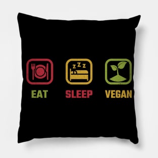 Eat Sleep Vegan Pillow