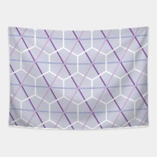 Lilac Honeycomb Criss Cross Pattern Tapestry