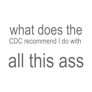 What does the CDC recommend I do with all this ass T-Shirt