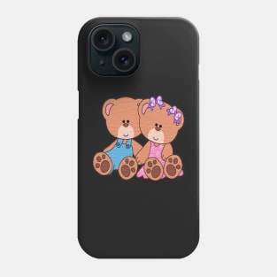 Cute Teddy bears Pink Phone Case