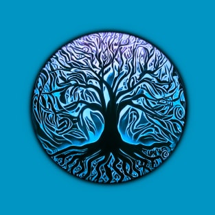 Tree of Life Circle 2 Blue T-Shirt