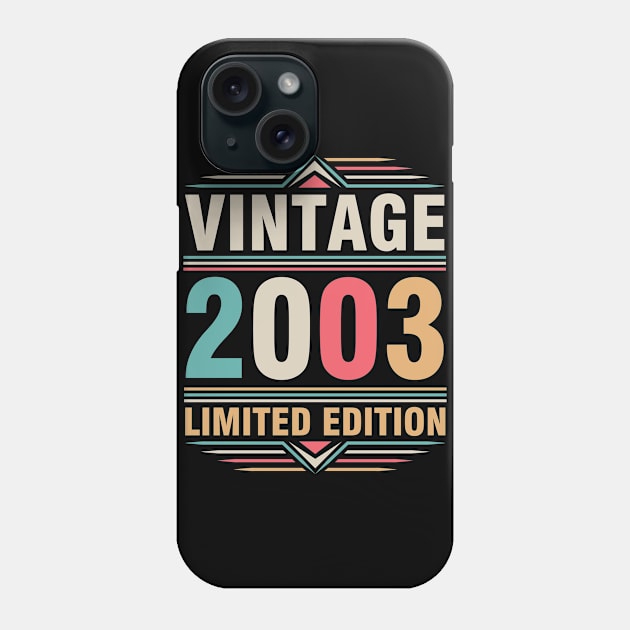 Vintage 2003 Ltd Edition Happy Birthday 19 Years Old Me You Phone Case by Cowan79