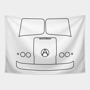 Atkinson Borderer truck outline graphic (black) Tapestry