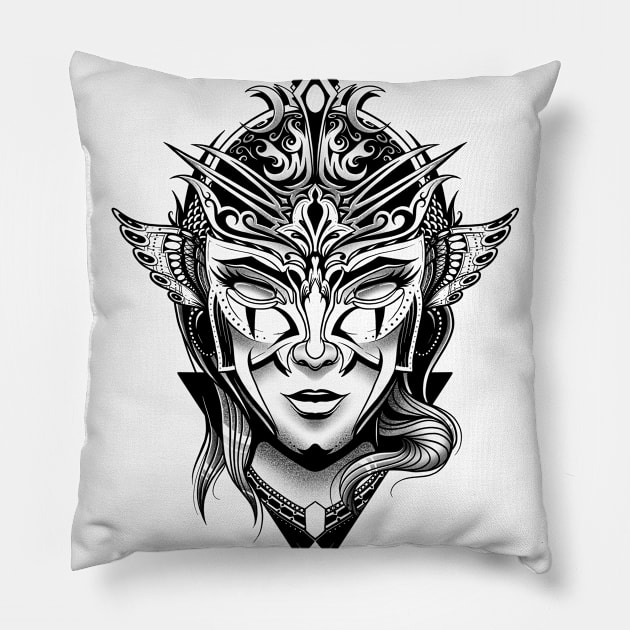 Venetian Masquerade Pillow by diardo