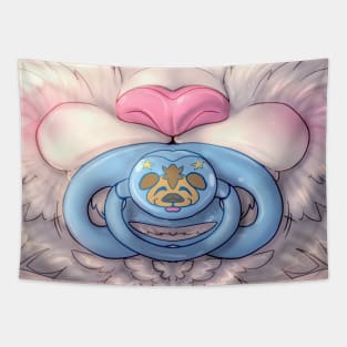 Cute Kit Paci Mask - White w/ Blue Paci Tapestry