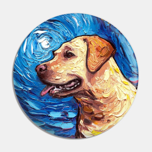 Yellow Labrador Night (portrait) Pin by sagittariusgallery