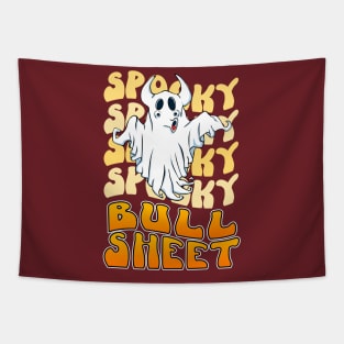 Spooky Bull Sheet Ghost | Boo Sheet Ghost Tapestry