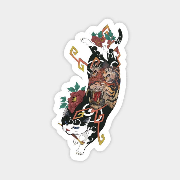 Monmon Japan Cat Monmon Cats Magnet Teepublic