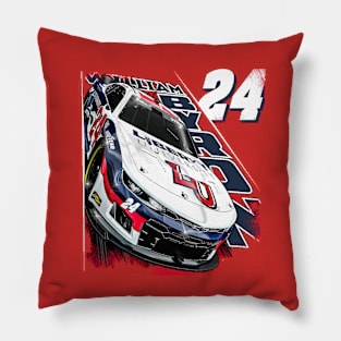 William Byron Red Racing Pillow