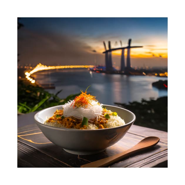 Singapore Food - Nasi Lemak by ArtShare