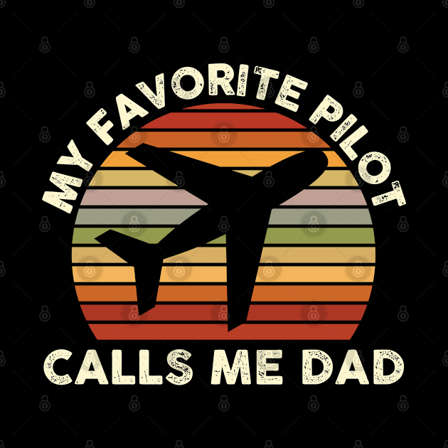 Vintage Airplane Silhouette Pilot Dad by JB.Collection