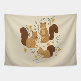 Thanksgiving Squirrel's Harvest Tapestry