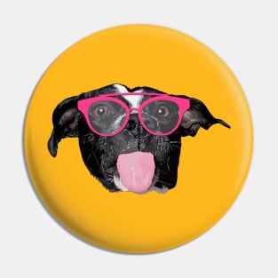 Sexy dog with pink glasses Pin