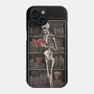 Never Stop Reading - Death Skull Book Gift Phone Case