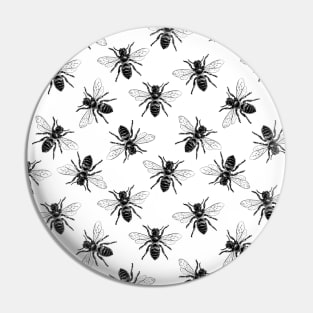 Honey Bee Pattern | Bees | Bee Patterns | Save the Bees | Honey Bees | Black and White | Pin