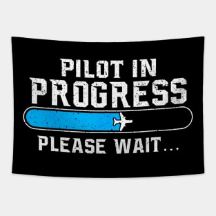 Pilot In Progress Airline Pilot Aviation Aircraft Lover Tapestry