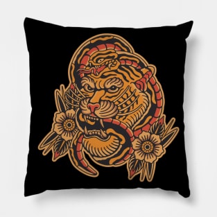 Tiger and snake Pillow